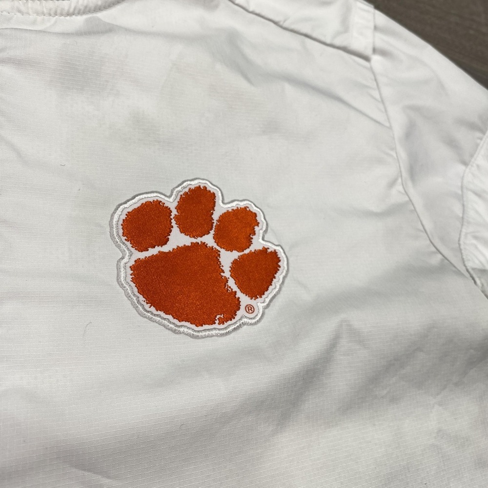 Clemson Tigers Jacket Mens Medium White NCAA Football Nike Dri Fit 1/4 Zip - Picture 5 of 12